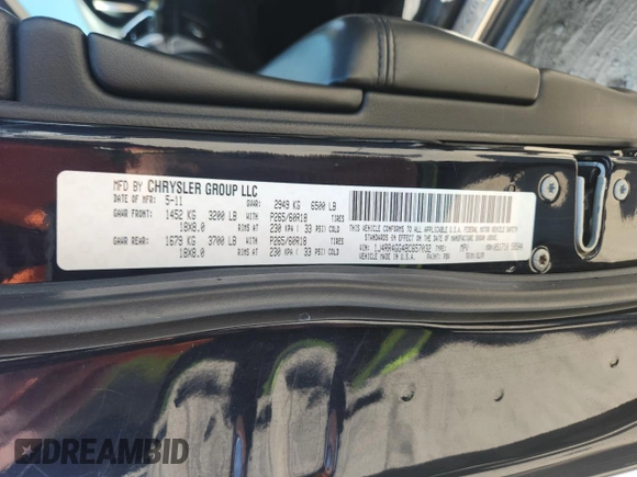 2011 Jeep Grand Cherokee Laredo with VIN 1J4RR4GG4BC657032, listed as a Copart auction lot 62848405 with 224,523 mi miles and Clean title. Bid and sale history available at DreamBid. Image 13.