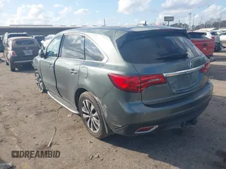 2014 Acura MDX Tech Pkg with VIN 5FRYD3H40EB017646, listed as a IAAI auction lot 41483117 with 123,667 mi miles. Bid and sale history available at carsss.com. Image 3.