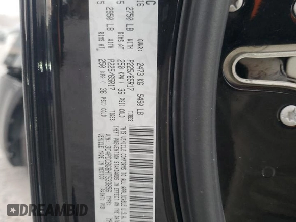 2017 Dodge Journey SXT with VIN 3C4PDCBG8HT533856, listed as a Copart auction lot 43001835 with 189,386 mi miles and Salvage Title. Bid and sale history available at carsss.com. Image 15.