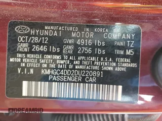 2013 Hyundai Genesis 3.8L с VIN KMHGC4DD2DU220891, выставлен на аукционе Copart как лот 52946075 с пробегом 153 847 миль миль и Чистый • Clean title. История ставок и продаж доступна на DreamBid. Изображение 12.