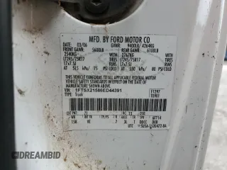 2006 Ford F-250 XL с VIN 1FTSX21586ED44391, выставлен на аукционе Copart как лот 61177305 с пробегом 128 370 миль миль и Чистый • Clean title. История ставок и продаж доступна на DreamBid. Изображение 12.