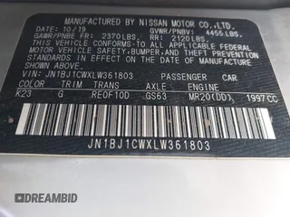 2020 Nissan Rogue Sport SL with VIN JN1BJ1CWXLW361803, listed as a IAAI auction lot 41141947 with 57,801 mi miles. Bid and sale history available at carsss.com. Image 9.