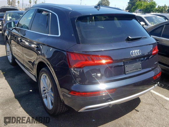 2019 Audi Q5 Premium Plus with VIN WA1BNAFY5K2083360, listed as a Copart auction lot 52040605 with 36,850 mi miles and Salvage Title. Bid and sale history available at carsss.com. Image 3.
