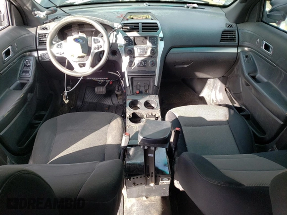 2015 Ford Utility Police Interceptor with VIN 1FM5K8AR2FGA70476, listed as a Copart auction lot 80536514 with 0 mi miles and Salvage Title. Bid and sale history available at carsss.com. Image 8.