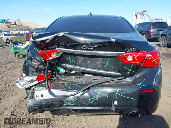 2016 Infiniti Q50 with VIN JN1EV7AR2GM341323, listed as a IAAI auction lot 42132950 with 104,943 mi miles and . Bid and sale history available at DreamBid. Image 16.