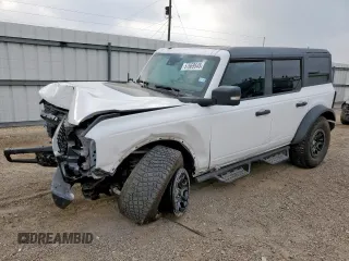 2024 Ford Bronco Wildtrak с VIN 1FMEE2BP4RLA19493, выставлен на аукционе Copart как лот 57669545 с пробегом 12 065 миль миль и Списание • Salvage title. История ставок и продаж доступна на DreamBid. Изображение 1.