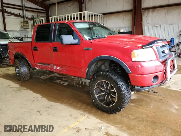 2007 Ford F-150 XLT with VIN 1FTPW14V57KC78836, listed as a Copart auction lot 47551445 with 152,570 mi miles and Salvage Title. Bid and sale history available at DreamBid. Image 4.