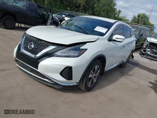 2020 Nissan Murano S with VIN 5N1AZ2AJ6LN163493, listed as a IAAI auction lot 42122077 with 43,989 mi miles. Bid and sale history available at carsss.com. Image 2.