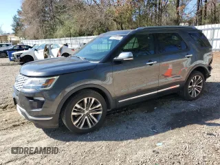 2018 Ford Explorer Platinum with VIN 1FM5K8HT9JGA46993, listed as a Copart auction lot 47294465 with 102,966 mi miles and Salvage Title. Bid and sale history available at carsss.com. Image 1.