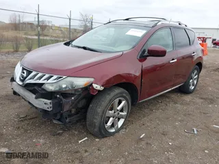 2010 Nissan Murano SL with VIN JN8AZ1MW8AW140573, listed as a IAAI auction lot 41959231 with 180,822 mi miles. Bid and sale history available at carsss.com. Image 2.