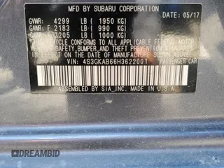 2017 Subaru Impreza Premium with VIN 4S3GKAB66H3622001, listed as a Copart auction lot 57838705 with 105,106 mi miles and Salvage title. Bid and sale history available at DreamBid. Image 12.