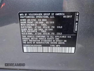 2018 Volkswagen Atlas SE с VIN 1V2DR2CA6JC524260, выставлен на аукционе IAAI как лот 41727063 с пробегом 134 314 миль миль и . История ставок и продаж доступна на DreamBid. Изображение 9.