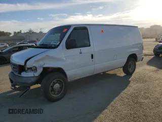 2007 Ford Econoline Cargo Commercial with VIN 1FTNE14W57DA29296, listed as a Copart auction lot 47969425 with 187,802 mi miles and Salvage Title. Bid and sale history available at DreamBid. Image 1.