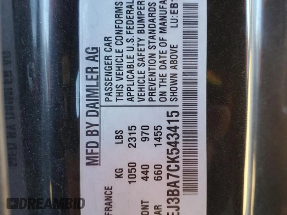 2012 Smart fortwo Pure z VIN WMEEJ3BA7CK543415, wystawiony jako Copart lot #42707385 z przebiegiem 76 280 mil mil oraz Szkody całkowita. Historia ofert i sprzedaży dostępna na DreamBid. Obrazek 12.
