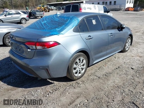 2020 Toyota Corolla LE with VIN JTDEPRAE9LJ092837, listed as a IAAI auction lot 41684690 with 97,113 mi miles. Bid and sale history available at carsss.com. Image 4.