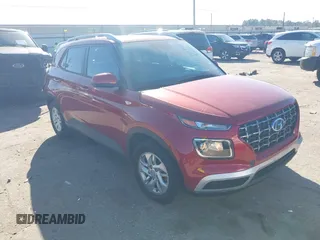 2020 Hyundai Venue SEL with VIN KMHRC8A3XLU018200, listed as a IAAI auction lot 41707122 with 21,529 mi miles. Bid and sale history available at carsss.com. Image 1.