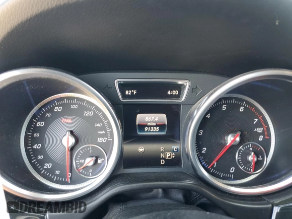 2017 Mercedes-Benz GLE 350 with VIN 4JGDA5JBXHA966305, listed as a Copart auction lot 60158645 with 91,335 mi miles and Salvage title. Bid and sale history available at DreamBid. Image 9.