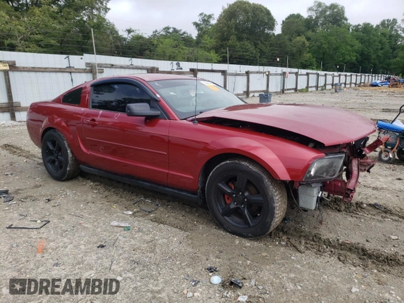 2005 Ford Mustang Deluxe with VIN 1ZVFT80N355197524, listed as a Copart auction lot 56963425 with 262,048 mi miles and Salvage title. Bid and sale history available at DreamBid. Image 4.
