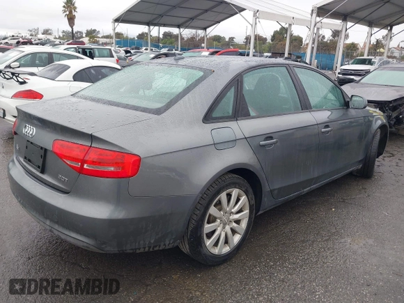2013 Audi A4 Premium with VIN WAUAFAFL3DA111892, listed as a IAAI auction lot 41522139 with 85,454 mi miles. Bid and sale history available at carsss.com. Image 4.