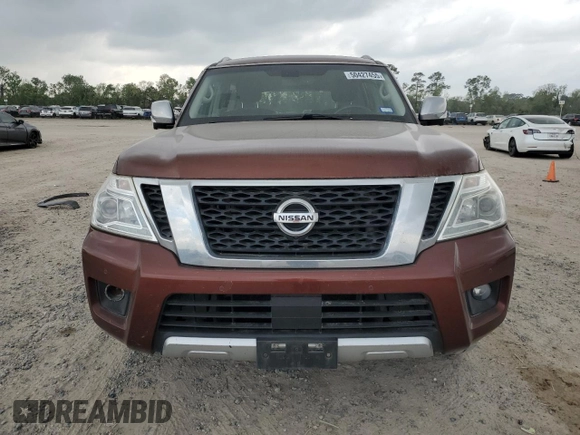 2017 Nissan Armada SL with VIN JN8AY2NDXH9008199, listed as a Copart auction lot 50427455 with 170,542 mi miles and Salvage Title. Bid and sale history available at carsss.com. Image 5.