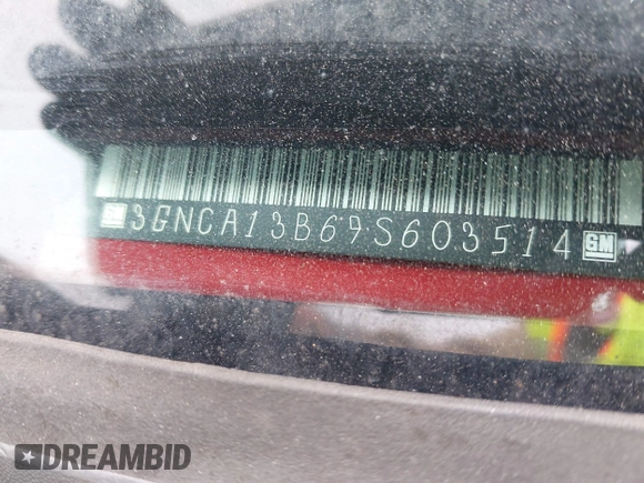 2009 Chevrolet HHR LS with VIN 3GNCA13B69S603514, listed as a IAAI auction lot 41896179 with Not Provided miles and . Bid and sale history available at DreamBid. Image 11.