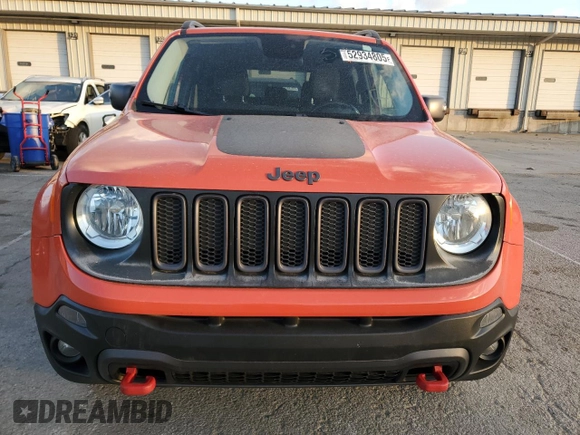 2016 Jeep Renegade Trailhawk with VIN ZACCJBCT9GPC70330, listed as a Copart auction lot 52934805 with 125,113 mi miles and Salvage title. Bid and sale history available at DreamBid. Image 5.