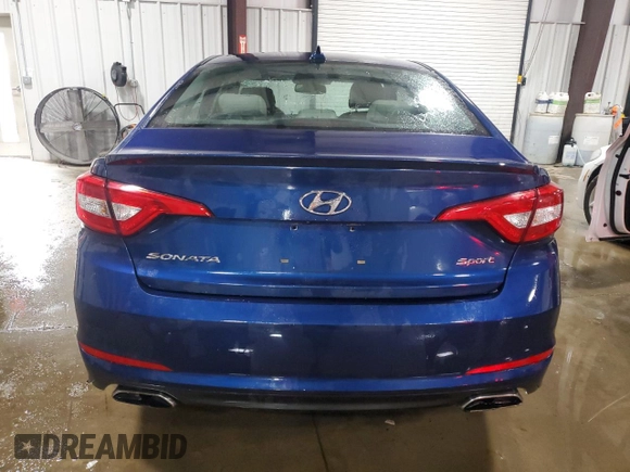2015 Hyundai Sonata Sport with VIN 5NPE34AF3FH140837, listed as a Copart auction lot 56238805 with 83,546 mi miles and Salvage title. Bid and sale history available at DreamBid. Image 6.