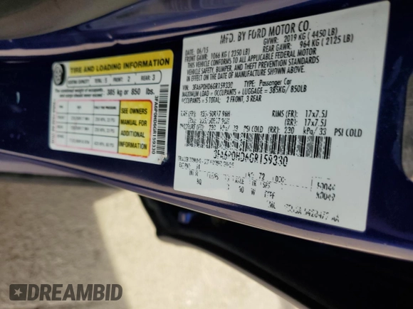 2016 Ford Fusion SE с VIN 3FA6P0HD6GR159330, выставлен на аукционе Copart как лот 61036545 с пробегом 164 738 миль миль и Чистый • Clean title. История ставок и продаж доступна на DreamBid. Изображение 12.