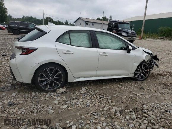 2019 Toyota Corolla Hatchback SE with VIN JTNK4RBEXK3068281, listed as a Copart auction lot 67693524 with 0 mi miles and Salvage Title. Bid and sale history available at carsss.com. Image 3.