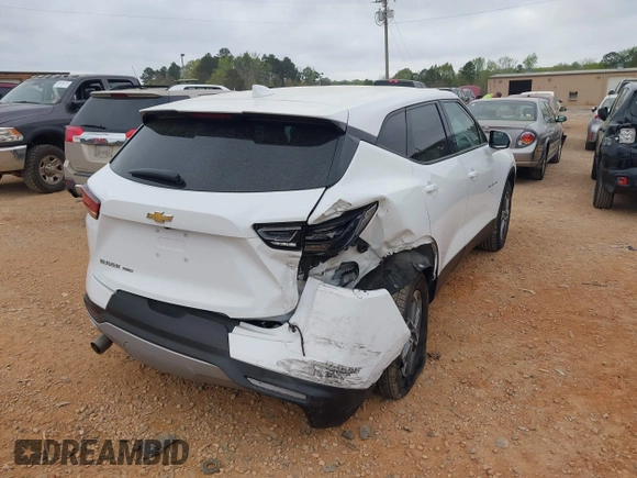 2023 Chevrolet Blazer LT with VIN 3GNKBHR45PS234006, listed as a IAAI auction lot 41927800 with 57,610 mi miles and . Bid and sale history available at DreamBid. Image 4.