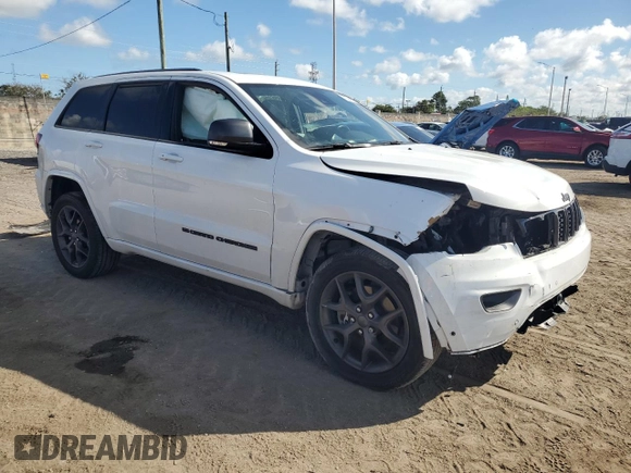 2021 Jeep Grand Cherokee Limited with VIN 1C4RJEBG6MC656932, listed as a Copart auction lot 43364675 with 42,238 mi miles and Salvage title. Bid and sale history available at DreamBid. Image 4.