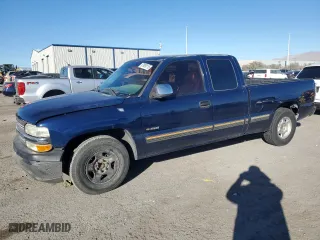 2002 Chevrolet Silverado 1500 LS with VIN 2GCEC19WX21224202, listed as a Copart auction lot 87909115 with 154,583 mi miles and Salvage Title. Bid and sale history available at carsss.com. Image 1.