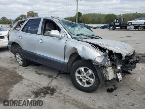 2005 Hyundai Santa Fe GLS with VIN KM8SC13D35U855615, listed as a Copart auction lot 74229614 with Not Provided miles and Non Repairable. Bid and sale history available at carsss.com. Image 4.