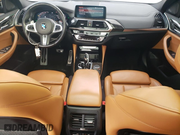 2020 BMW X4 xDrive30i with VIN 5UX2V1C06L9B44021, listed as a Copart auction lot 43767425 with 55,327 mi miles and Salvage Title. Bid and sale history available at carsss.com. Image 8.