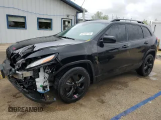 2018 Jeep Cherokee Latitude with VIN 1C4PJLCBXJD577610, listed as a Copart auction lot 55740775 with 120,776 mi miles and Salvage title. Bid and sale history available at DreamBid. Image 1.