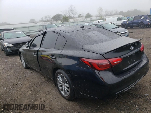 2021 Infiniti Q50 Pure z VIN JN1EV7AR6MM751988, wystawiony jako Copart lot #47480403 z przebiegiem 7 350 mil mil oraz Szkoda całkowita • Salvage title. Historia ofert i sprzedaży dostępna na DreamBid. Obrazek 2.