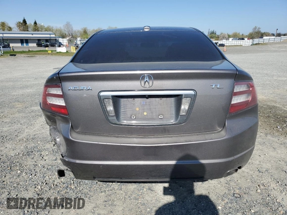 2007 Acura TL with VIN 19UUA66217A036148, listed as a Copart auction lot 50639415 with 191,497 mi miles and Salvage Title. Bid and sale history available at carsss.com. Image 6.