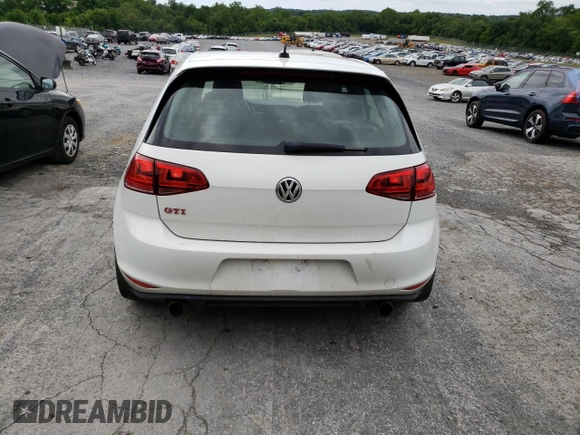 2017 Volkswagen Golf GTI Autobahn with VIN 3VW547AU7HM030011, listed as a Copart auction lot 61709814 with 43,693 mi miles and Salvage Title. Bid and sale history available at carsss.com. Image 6.