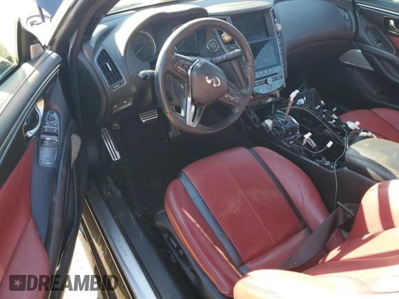 2022 Infiniti Q60 Red Sport 400 with VIN JN1FV7LL8NM680212, listed as a Copart auction lot 41955715 with Not provided miles and Salvage title. Bid and sale history available at DreamBid. Image 8.