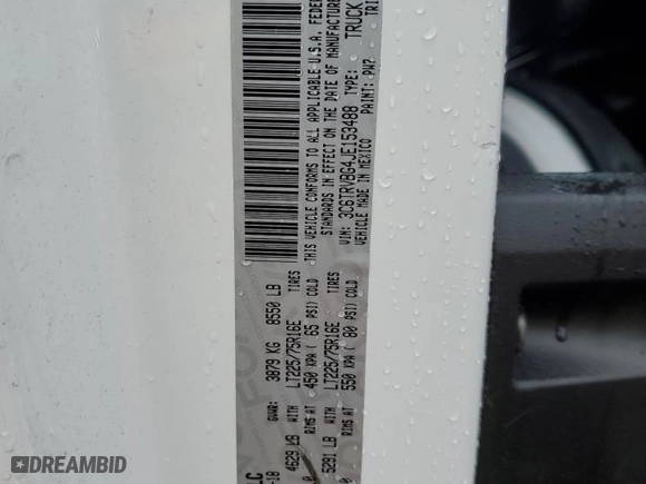 2018 Ram ProMaster Cargo Van with VIN 3C6TRVBG4JE153488, listed as a Copart auction lot 43538915 with 89,510 mi miles and Salvage Title. Bid and sale history available at carsss.com. Image 15.