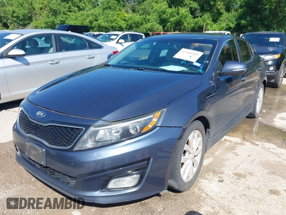 2015 Kia Optima LX with VIN 5XXGM4A71FG400128, listed as a IAAI auction lot 42106109 with 185,667 mi miles and . Bid and sale history available at carsss.com. Image 2.