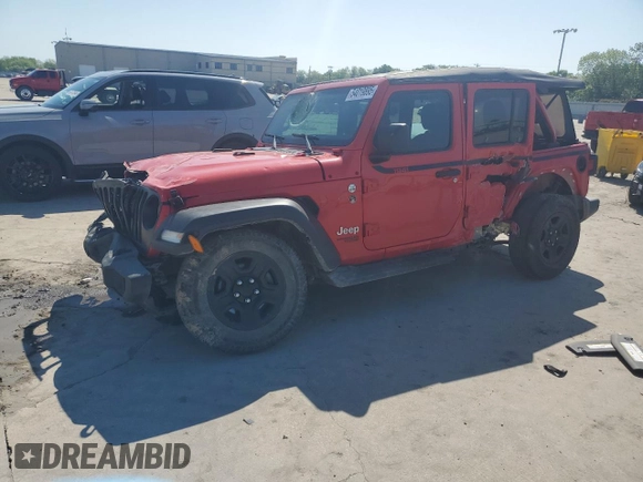 2020 Jeep Wrangler Unlimited Sport с VIN 1C4HJXDG6LW278287, выставлен на аукционе Copart как лот 54019895 с пробегом 60 156 миль миль и Списание • Salvage title. История ставок и продаж доступна на DreamBid. Изображение 1.