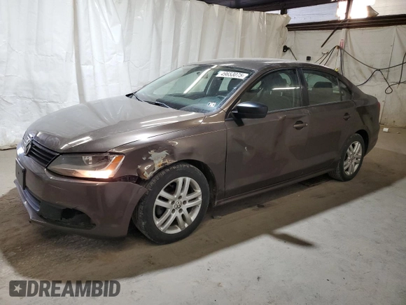 2012 Volkswagen Jetta Sedan S w/Sunroof with VIN 3VW2K7AJ5CM397108, listed as a Copart auction lot 49653075 with 204,730 mi miles and Salvage Title. Bid and sale history available at carsss.com. Image 1.