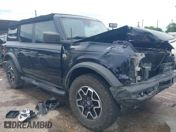 2021 Ford Bronco with VIN 1FMDE5BH2MLA85541, listed as a IAAI auction lot 42376748 with 53,724 mi miles and . Bid and sale history available at DreamBid. Image 1.
