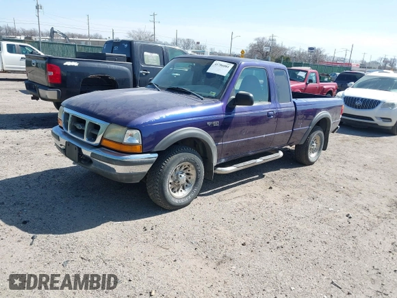 1998 Ford Ranger XL with VIN 1FTZR15U7WTA55468, listed as a IAAI auction lot 41786081 with 185,762 mi miles. Bid and sale history available at carsss.com. Image 2.