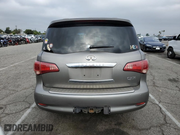 2012 Infiniti QX56 8-passenger with VIN JN8AZ2ND6C9716343, listed as a Copart auction lot 56209835 with 212,249 mi miles and Clean Title. Bid and sale history available at DreamBid. Image 6.