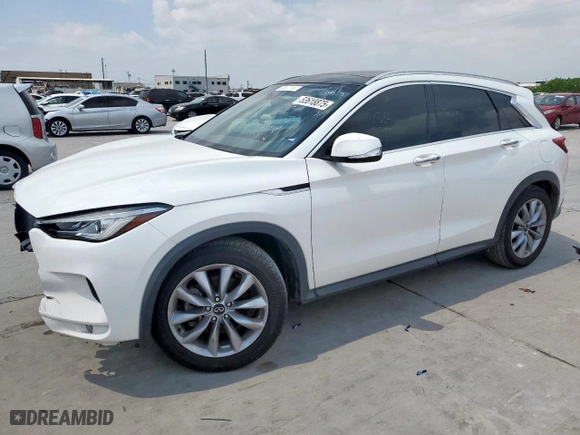 2020 Infiniti QX50 ESSENTIAL with VIN 3PCAJ5M18LF108664, listed as a Copart auction lot 53618875 with 67,612 mi miles and Clean Title. Bid and sale history available at carsss.com. Image 1.