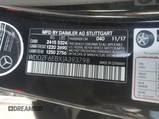 2018 Mercedes-Benz E-Class AMG E 43 with VIN WDDZF6EBXJA393798, listed as a Copart auction lot 42080735 with 99,981 mi miles and Salvage Title. Bid and sale history available at carsss.com. Image 12.