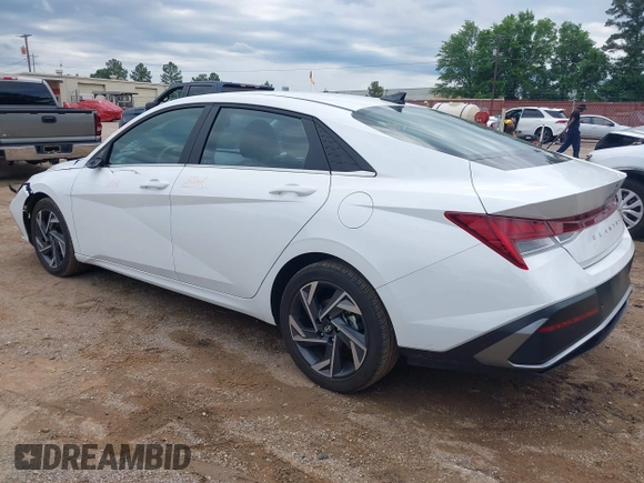 2024 Hyundai Elantra Limited with VIN KMHLP4DG5RU827792, listed as a IAAI auction lot 42179911 with 18,632 mi miles and . Bid and sale history available at DreamBid. Image 3.