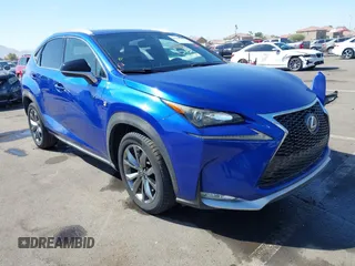2015 Lexus NX 200t with VIN JTJYARBZ6F2018562, listed as a IAAI auction lot 41589952 with 161,182 mi miles. Bid and sale history available at carsss.com. Image 1.